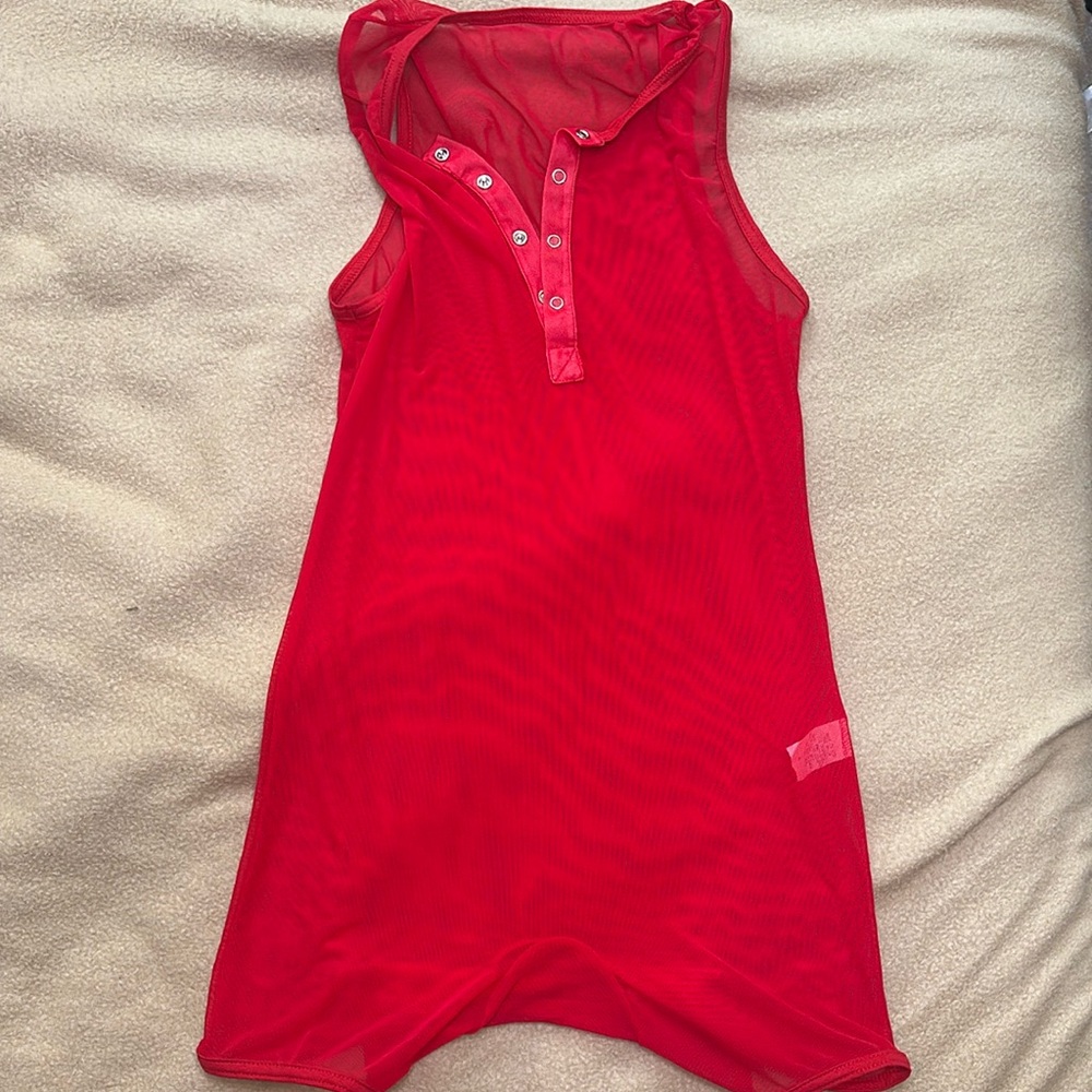 NWOT Go Softwear Mesh Onesie - Red
